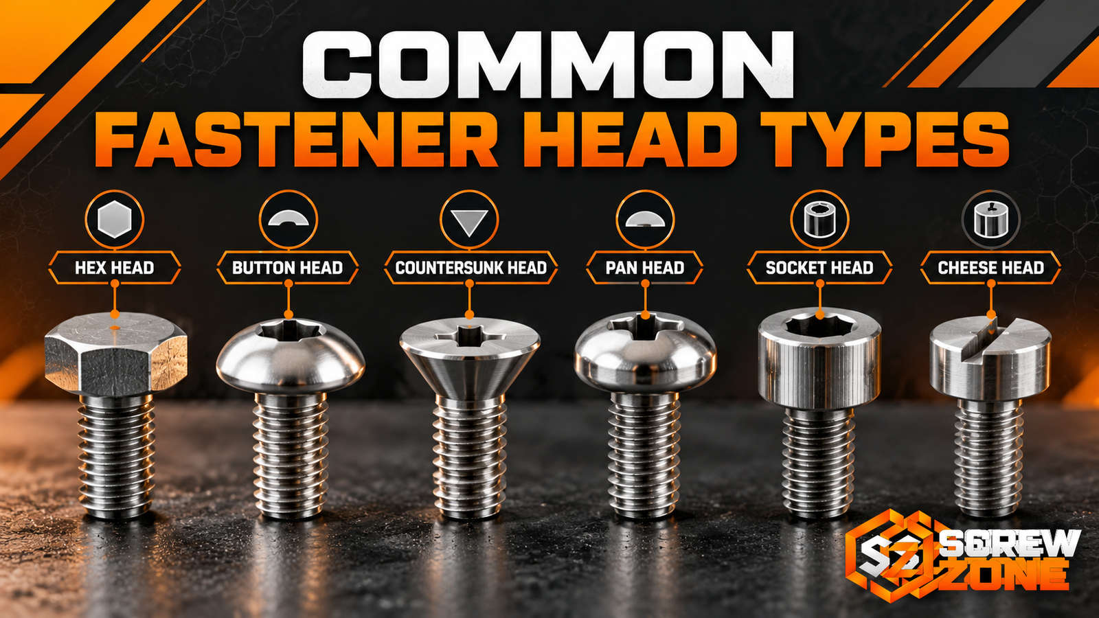 Common Fastener Head Types and Their Uses