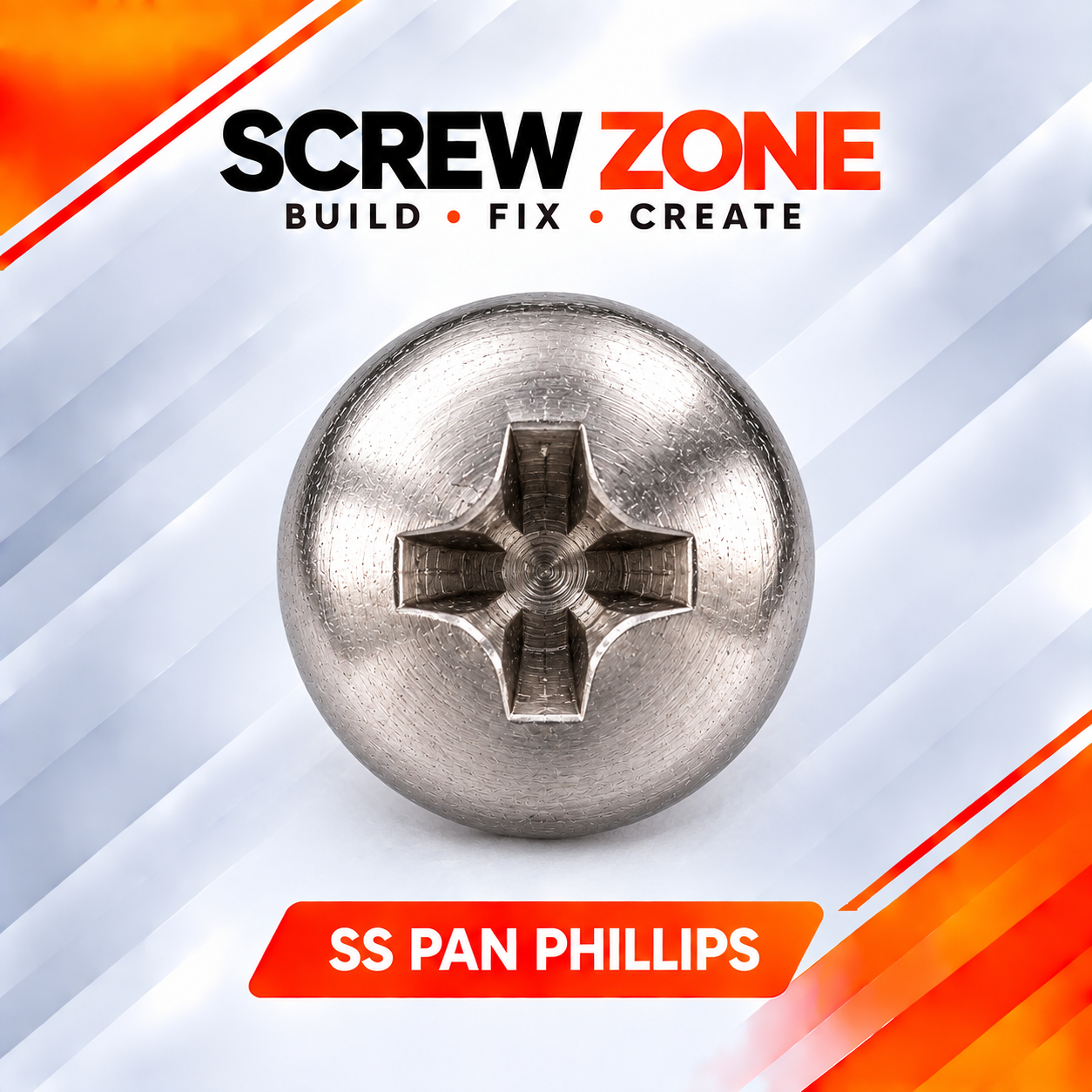 M4 x 10mm SS 304 Pan Phillips Screw | DIN 7985 Stainless Steel Machine Screw