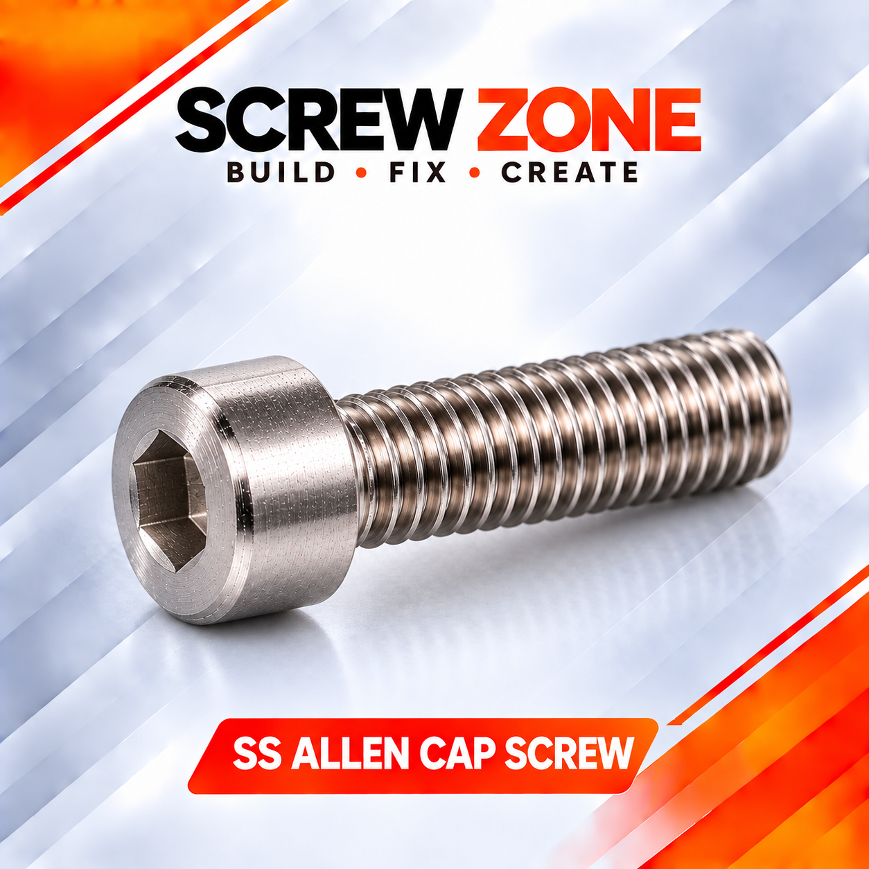 M16 x50mm SS 304 Allen Cap Screw | DIN 912 / ISO 4762 Socket Head Cap Screw