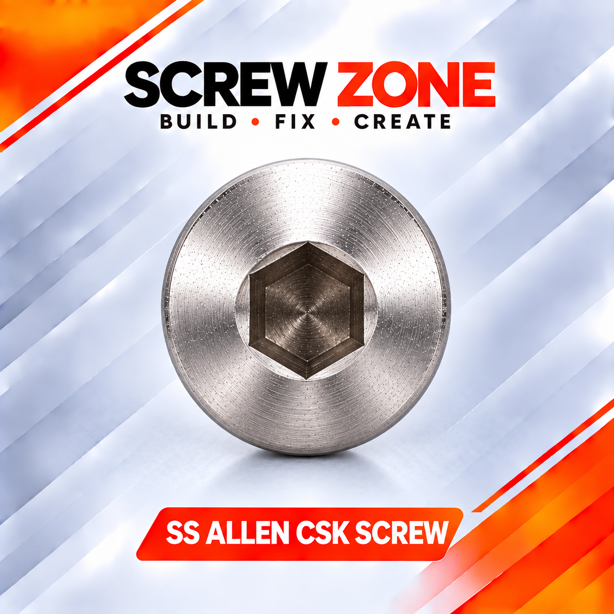 M4 x 30mm SS 304 Allen CSK Screw | DIN 7991 Stainless Steel Countersunk Socket Screw