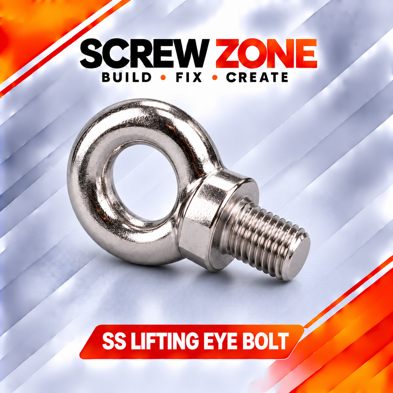M12 SS 304 Lifting Eye Bolt | DIN 580 Stainless Steel Eye Bolt