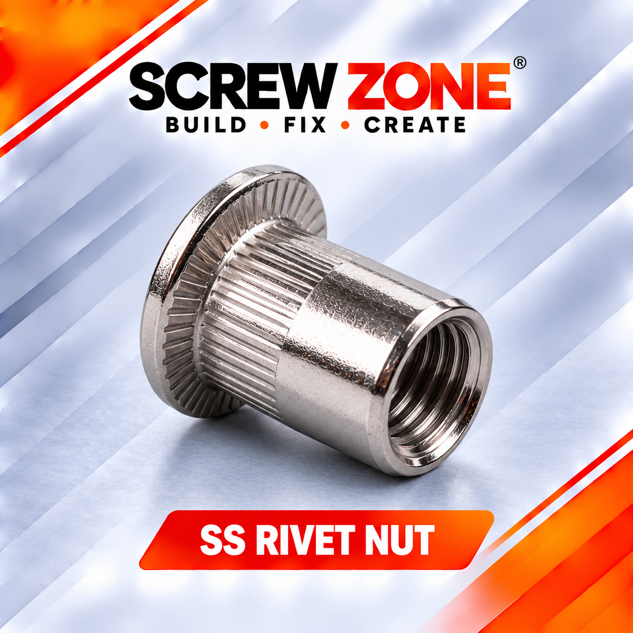 M12 SS 304 Rivet Nut | Stainless Steel Blind Threaded Insert Nut