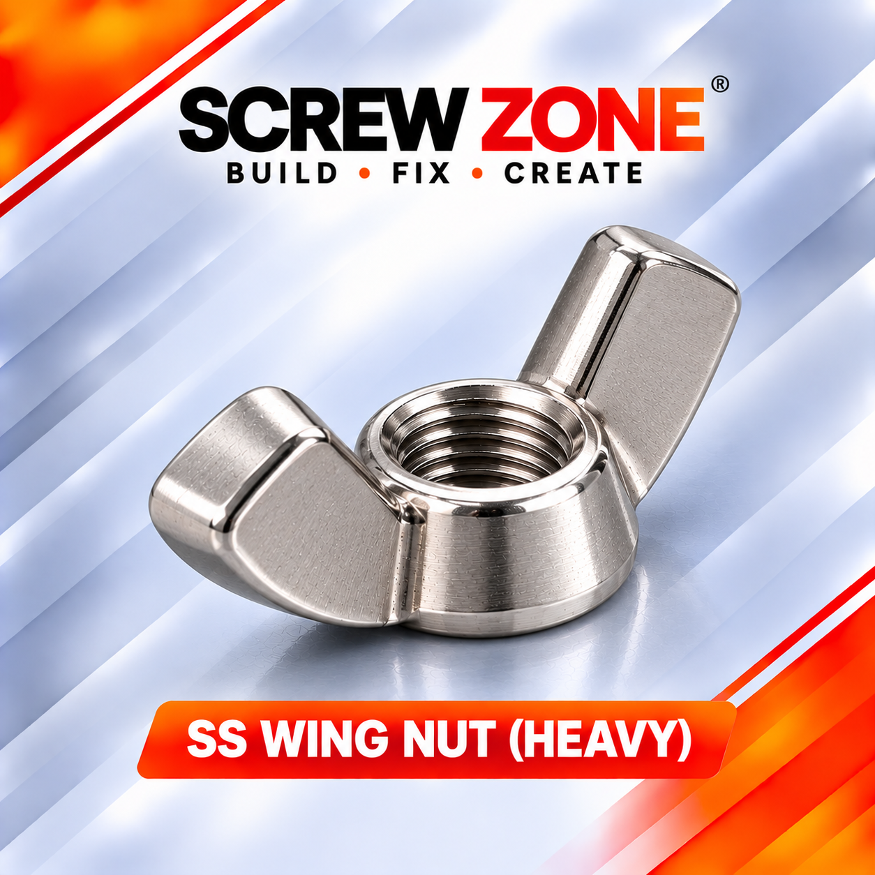 5/8" SS 304 Wing Nut (Heavy)| Stainless Steel Heavy Duty Butterfly Wing Nut