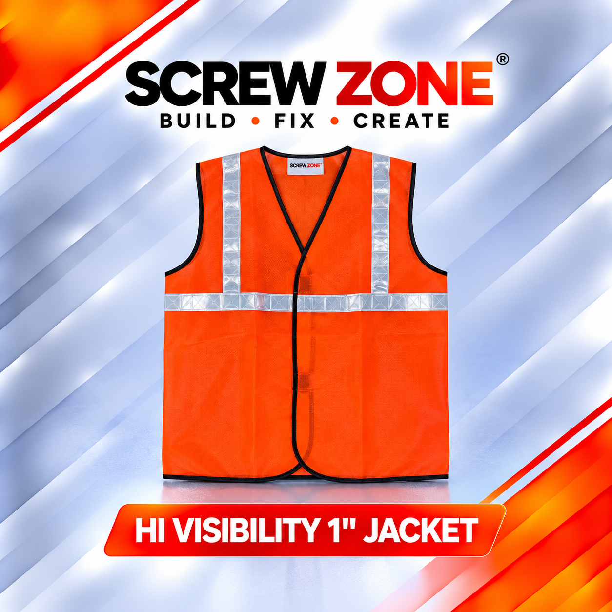 Hi Visibility 1 Inch Reflective Safety Jacket | High Visibility Reflective Vest