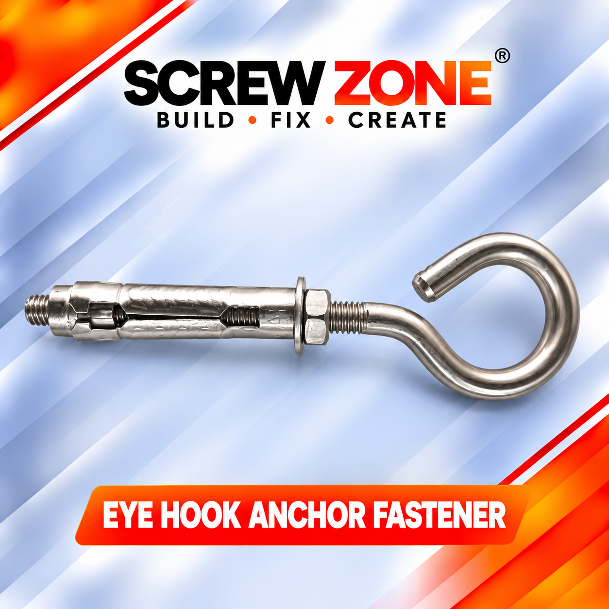 M10 Eye Hook Anchor Fastener | Expansion Eye Bolt Anchor